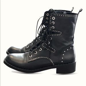 Studded Zara leather boots, size 9